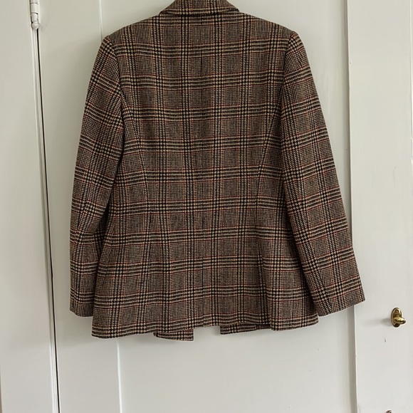 Vintage HARVE BERNARD Wool Plaid Blazer size 6 - Picture 8 of 14